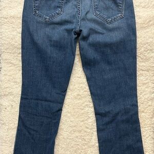 Mother The Insider Crop Step Fray in Wish On A Star wash